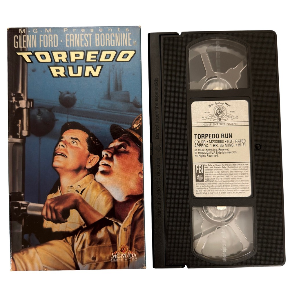 Torpedo Run VHS 1958 Glenn Ford Ernest Borgnine MGM/UA War Movie M200660 - Picture 1 of 5